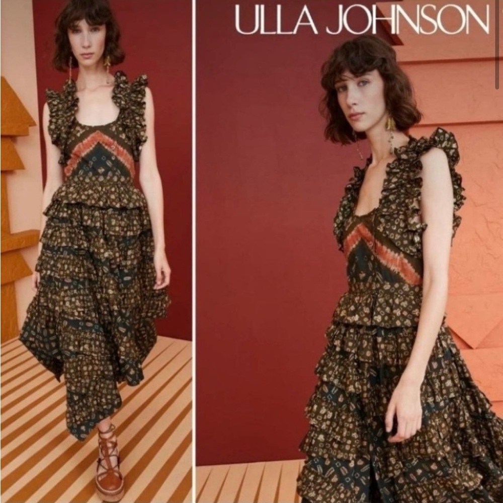 ULLA JOHNSON NIA RUFFLE DRESS.